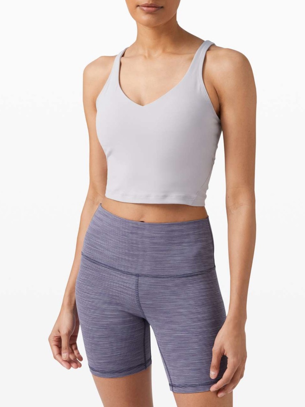 LULULEMON ALIGN TANK LAVENDER NULU CROPPED BUILT-IN BRA SIZE 12